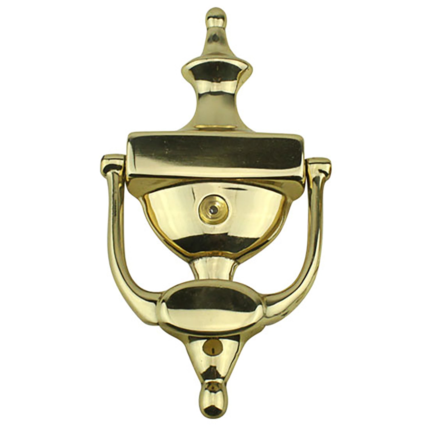 Solid Brass Door Knocker with Viewer - Solid Brass Door Knocker with Viewer