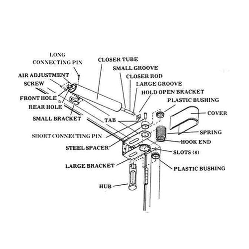 Wright Heavy Duty Storm Door Closer with Torsion Spring - Wright Heavy Duty Storm Door Closer with Torsion Spring