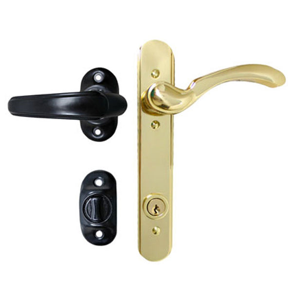 Andersen Emco Keyed 3 Post Storm Door Hardware w/ Deadbolt for 1-1/2 Inch Doors - Andersen Emco Keyed 3 Post Storm Door Hardware w/ Deadbolt for 1-1/2 Inch Doors