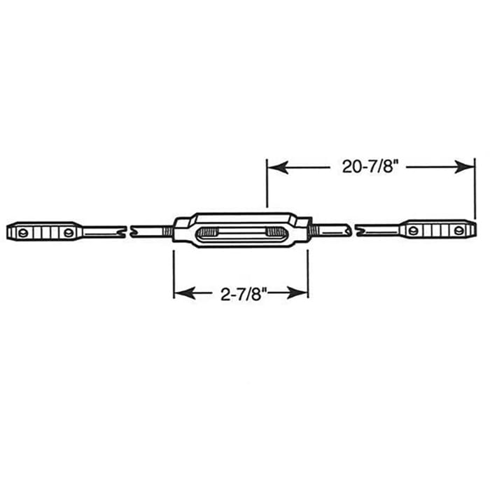 Screen Door Brace with Turn Buckle - Screen Door Brace with Turn Buckle