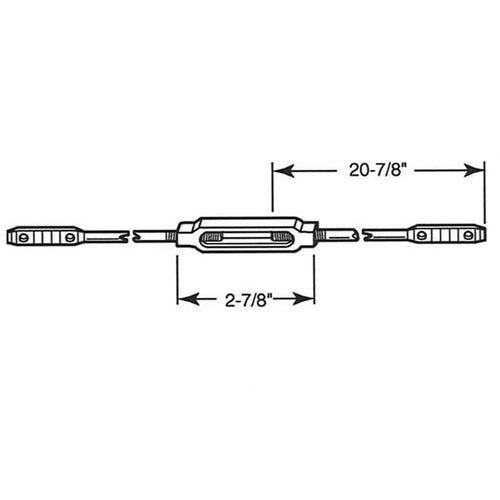 Screen Door Brace with Turn Buckle - Screen Door Brace with Turn Buckle