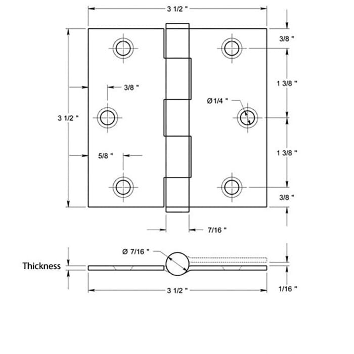 3.5 x 3.5 inch, Square Corners, Ball Bearing, Stainless Steel, Pair, Brushed Stainless Steel - 3.5 x 3.5 inch, Square Corners, Ball Bearing, Stainless Steel, Pair, Brushed Stainless Steel