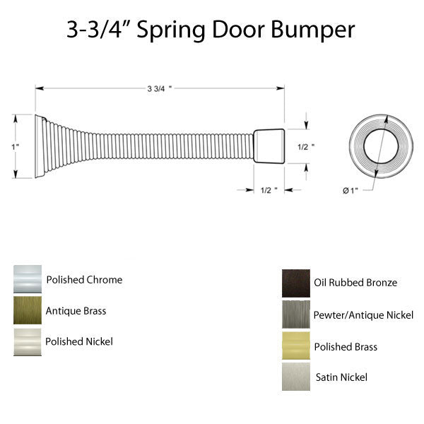 Door Stop Heavy Duty Spring Door Bumper Steel Residential Door Stop Choose Finish - Door Stop Heavy Duty Spring Door Bumper Steel Residential Door Stop Choose Finish