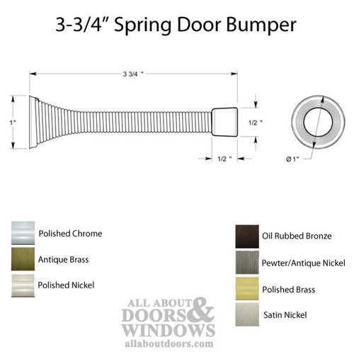 Door Stop Heavy Duty Spring Door Bumper Steel Residential Door Stop Choose Finish - Door Stop Heavy Duty Spring Door Bumper Steel Residential Door Stop Choose Finish