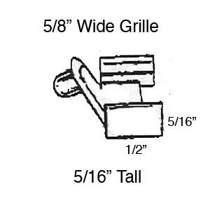 Window Parts: Grille / Grid Clip, 5/16 Tall,  Offset Plastic  8713 - Window Parts: Grille / Grid Clip, 5/16 Tall,  Offset Plastic  8713