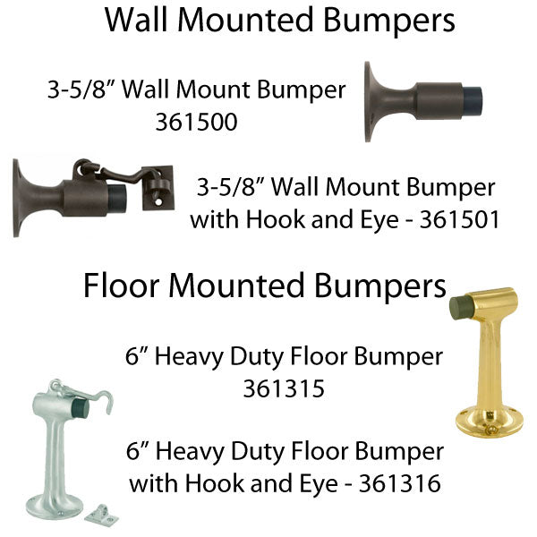 3-5/8 inch Heavy Duty Wall Mount Door Stop Bumper - 3-5/8 inch Heavy Duty Wall Mount Door Stop Bumper
