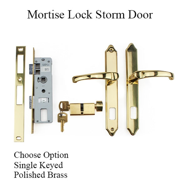 Single Keyed Storm Door Hardware and Mortise Lock for Storm Doors - Single Keyed Storm Door Hardware and Mortise Lock for Storm Doors