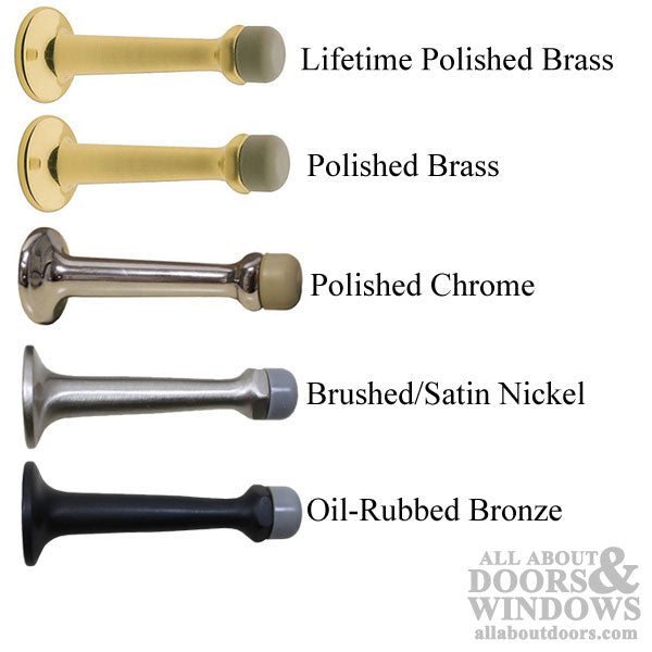 Door Stop, 3 inch with Rubber Tip - Door Stop, 3 inch with Rubber Tip