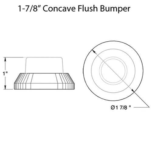 1-7/8 Concave Flush Bumper - 1-7/8 Concave Flush Bumper
