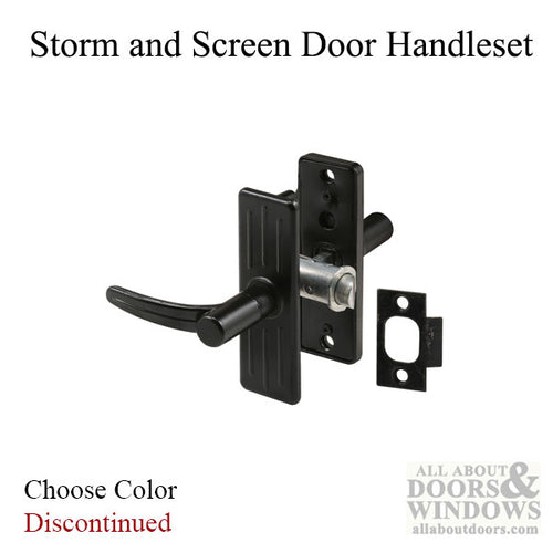 Storm and Screen Door Latch Handle Set 0.75 Inch Backset - Storm and Screen Door Latch Handle Set 0.75 Inch Backset