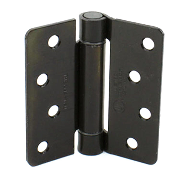Spring Hinge 4x4, 1/4 Radius Corner, Standard, Steel - Black Nickel - Spring Hinge 4x4, 1/4 Radius Corner, Standard, Steel - Black Nickel