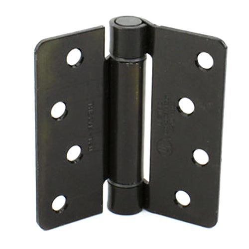 Spring Hinge 4x4, 1/4 Radius Corner, Standard, Steel - Black Nickel - Spring Hinge 4x4, 1/4 Radius Corner, Standard, Steel - Black Nickel