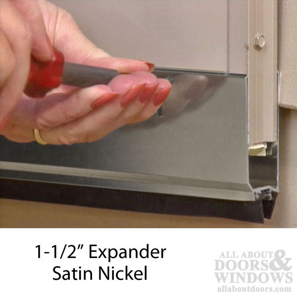 Andersen Storm Door Handle and Expander Set 1-1/2 Inch Door Satin Nickel - Andersen Storm Door Handle and Expander Set 1-1/2 Inch Door Satin Nickel