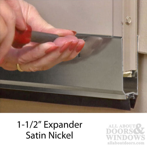 Andersen Storm Door Handle and Expander Set 1-1/2 Inch Door Satin Nickel - Andersen Storm Door Handle and Expander Set 1-1/2 Inch Door Satin Nickel