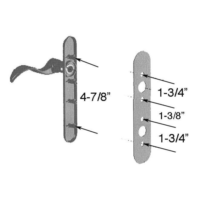 Storm Door Handle Set with Keyed Deadbolt - Storm Door Handle Set with Keyed Deadbolt