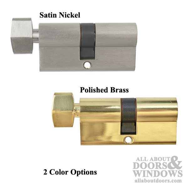 Active Keyed 32/32 Euro Schlage Symmetrical Cylinder with Thumb Turn - Active Keyed 32/32 Euro Schlage Symmetrical Cylinder with Thumb Turn