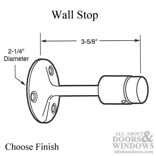 Wall Stop - 3-5/8 Inch Reach - Wall Stop - 3-5/8 Inch Reach