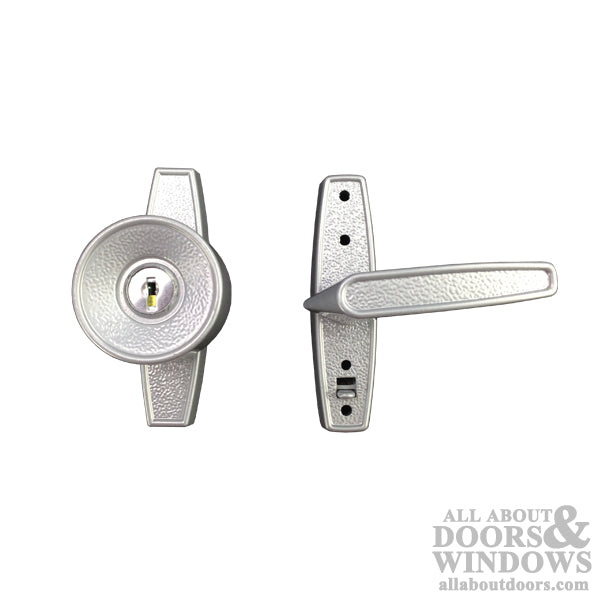 Storm Door Tulip Shaped Keyed Handle Set 3 Inch Hole Spacing - Storm Door Tulip Shaped Keyed Handle Set 3 Inch Hole Spacing