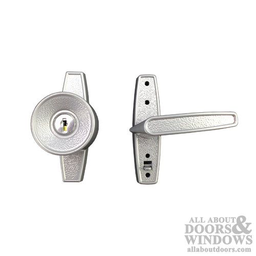 Storm Door Tulip Shaped Keyed Handle Set 3 Inch Hole Spacing - Storm Door Tulip Shaped Keyed Handle Set 3 Inch Hole Spacing