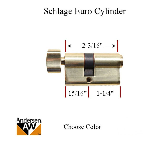 Andersen Keyed Door Cylinder For Storm Doors Keyed Schlage Euro Cylinder - Andersen Keyed Door Cylinder For Storm Doors Keyed Schlage Euro Cylinder