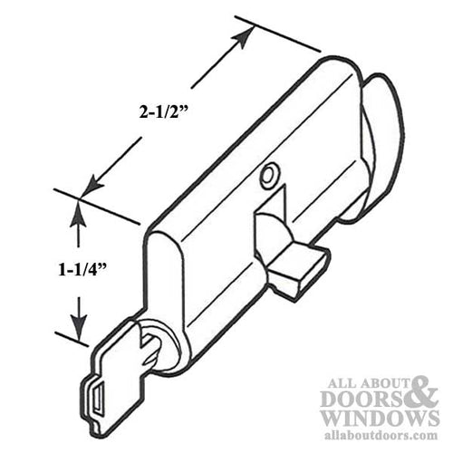 Active Keyed 32/32 Euro Schlage Symmetrical Cylinder with Thumb Turn - Active Keyed 32/32 Euro Schlage Symmetrical Cylinder with Thumb Turn