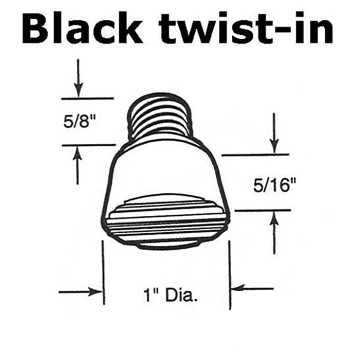 Door Holder Replacement Tip - Twist In - Black - Door Holder Replacement Tip - Twist In - Black