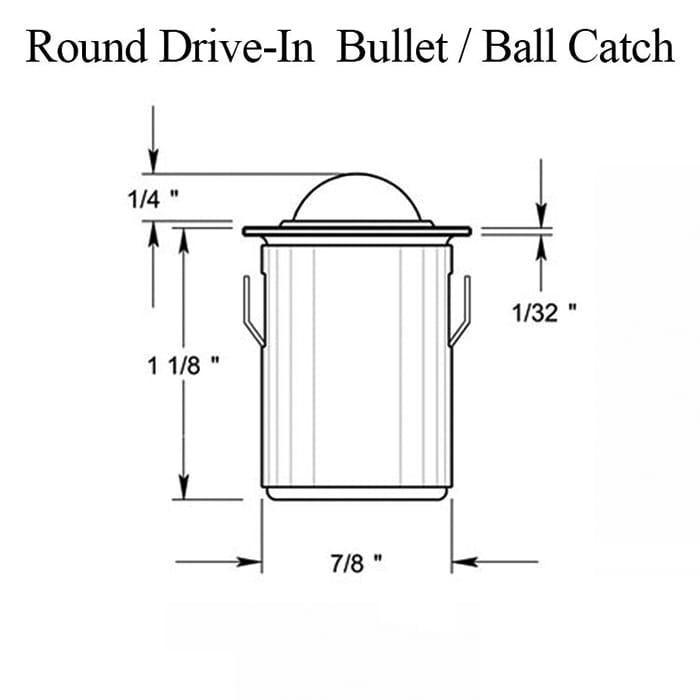 Drive-in Bullet / Ball Catch with 7/8