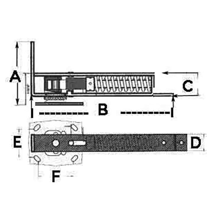 Double Acting Floor Spring Hinge, 1-3/8 door - 2 colors - Double Acting Floor Spring Hinge, 1-3/8 door - 2 colors