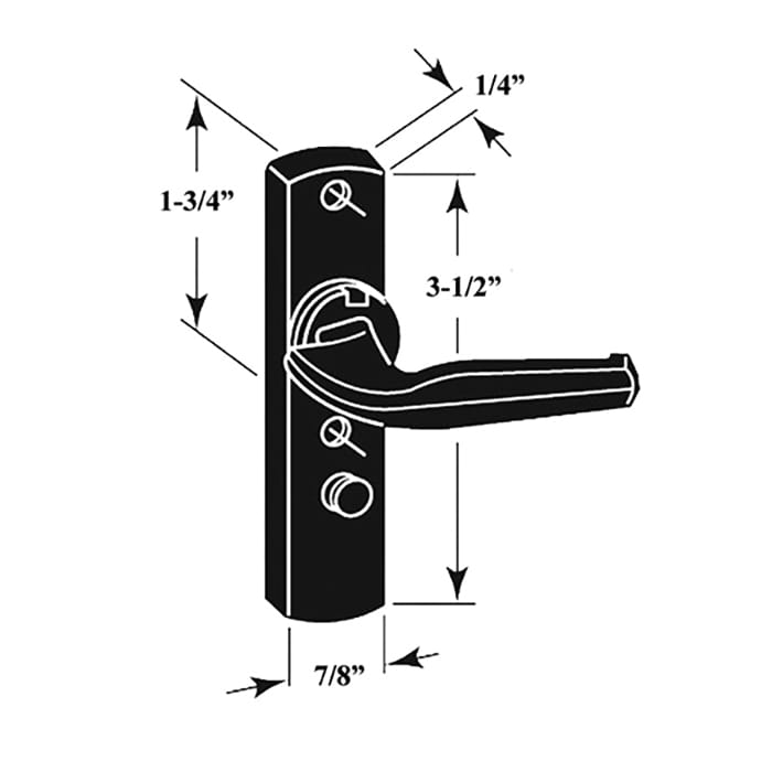 Storm Door Inside Latching Handle 1.75 Inch Hole Spacing - Storm Door Inside Latching Handle 1.75 Inch Hole Spacing
