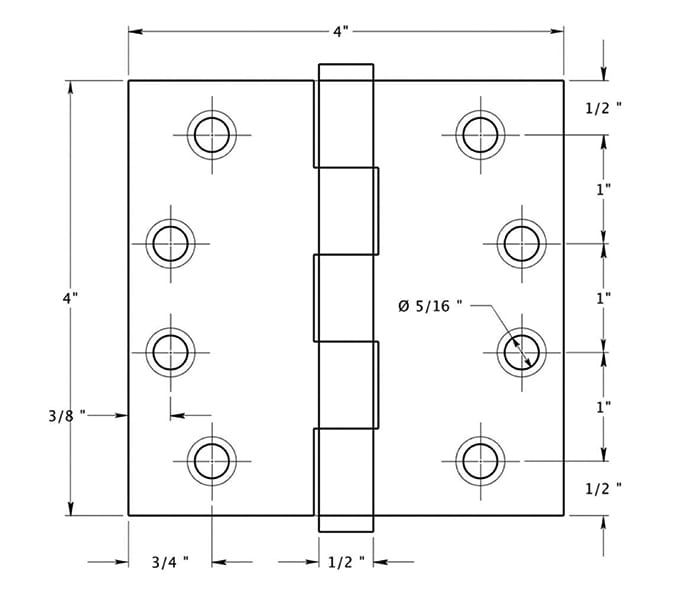 Door Hinge 4 x 4 Square, Pineapple- Pine Cone Tips,- Steel base - Polished Brass - Door Hinge 4 x 4 Square, Pineapple- Pine Cone Tips,- Steel base - Polished Brass