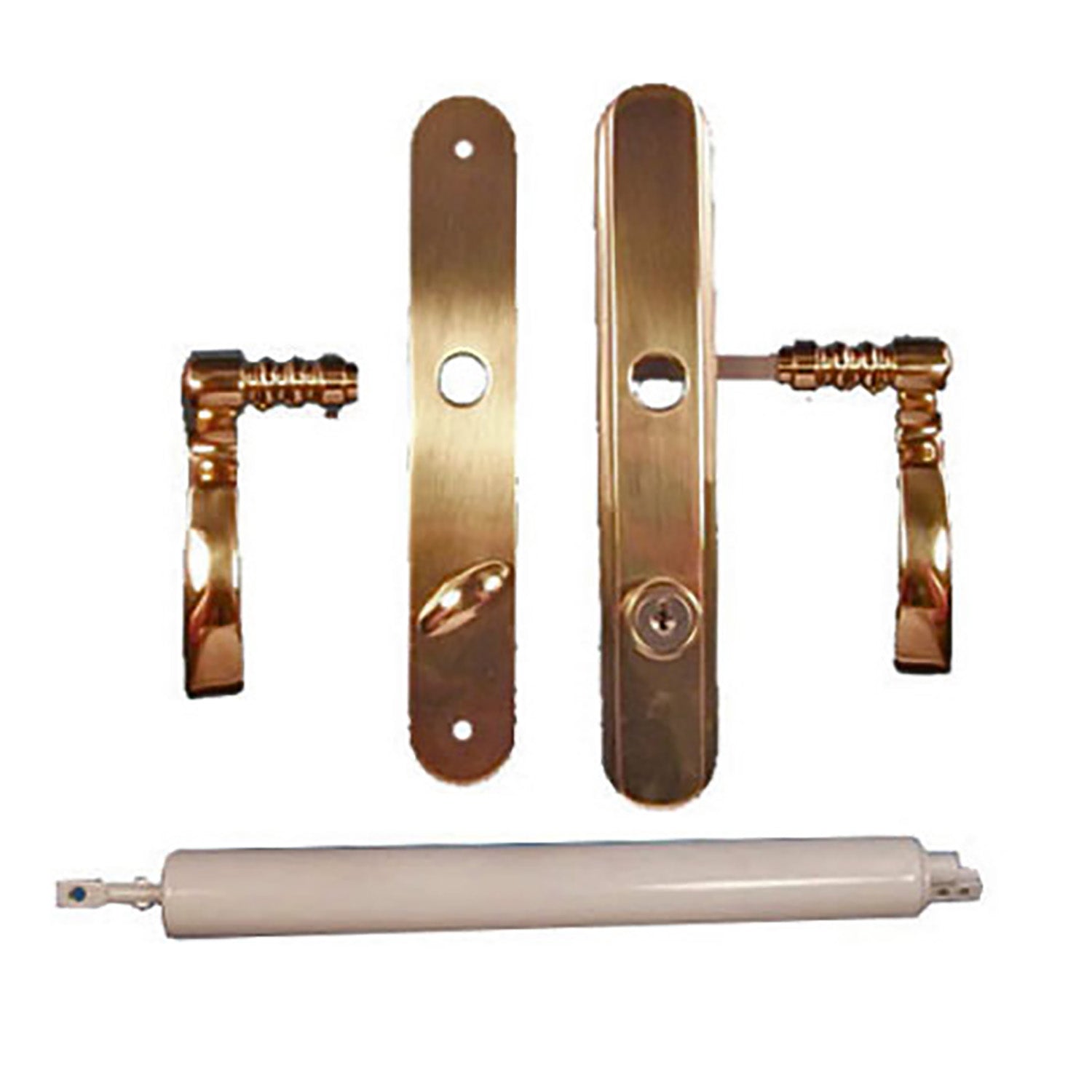 Andersen Door Handles For Storm Doors With Mortise Lock and Door Closer Polished Brass Door Handle - Andersen Door Handles For Storm Doors With Mortise Lock and Door Closer Polished Brass Door Handle