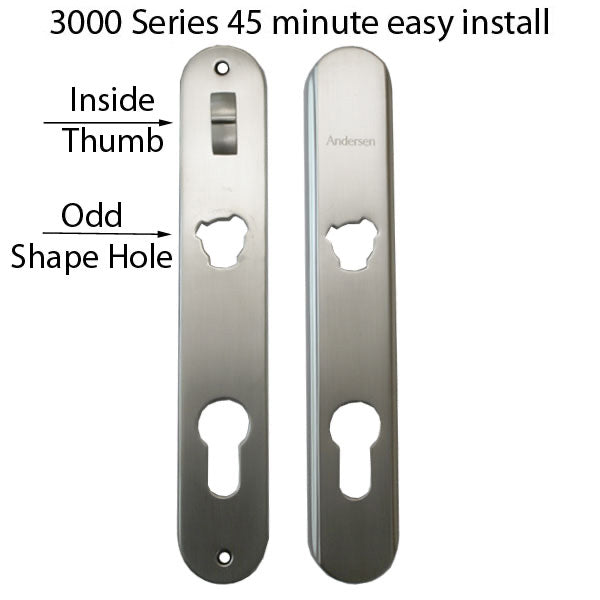 Andersen EMCO Storm Door Handleset with Lock Bar Slide Button- Choose Color - Andersen EMCO Storm Door Handleset with Lock Bar Slide Button- Choose Color