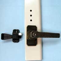 Wartian Lock Co Lever for Storm Doors Antique Brass Finish - Wartian Lock Co Lever for Storm Doors Antique Brass Finish