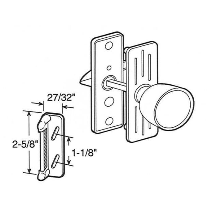 Storm Door Tulip Shaped Handle Set 3 Inch Hole Spacing - Storm Door Tulip Shaped Handle Set 3 Inch Hole Spacing