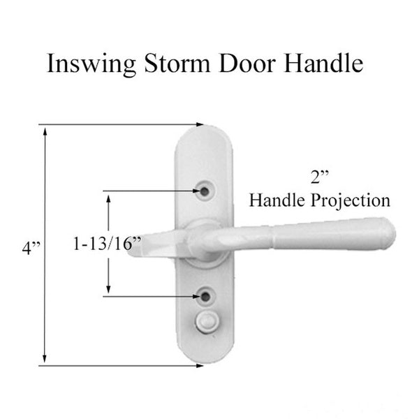 Inswing Storm Door Lever Handle Non-Keyed - Inswing Storm Door Lever Handle Non-Keyed