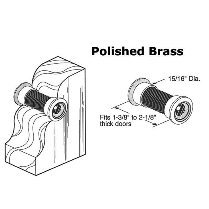 Door Viewer - 200å¡ Degree - Polished Brass - Door Viewer - 200å¡ Degree - Polished Brass