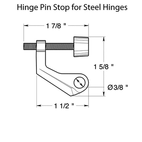 Steel Hinge Pin Stop - Steel Hinge Pin Stop