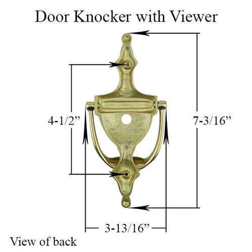 Solid Brass Door Knocker with Viewer - Solid Brass Door Knocker with Viewer