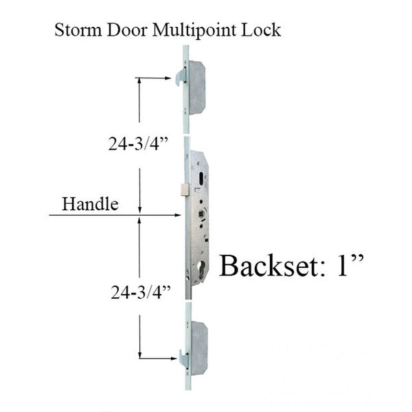 Storm Door Multipoint Lock with Top and Bottom Hooks and Spring Latch - Storm Door Multipoint Lock with Top and Bottom Hooks and Spring Latch
