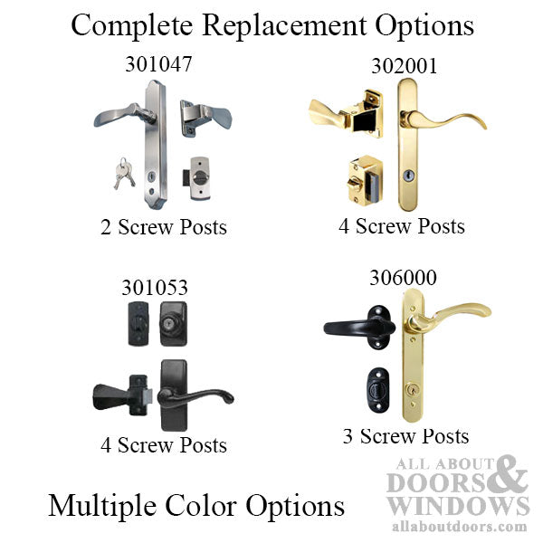 Emco 3 Post Storm Door Handle Set with Deadbolt - Emco 3 Post Storm Door Handle Set with Deadbolt