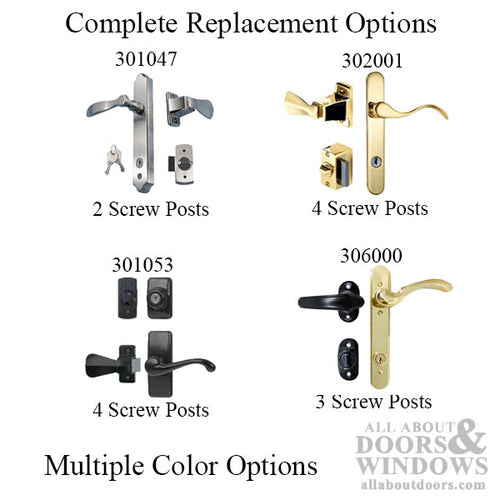 Emco 3 Post Storm Door Handle Set with Deadbolt - Emco 3 Post Storm Door Handle Set with Deadbolt