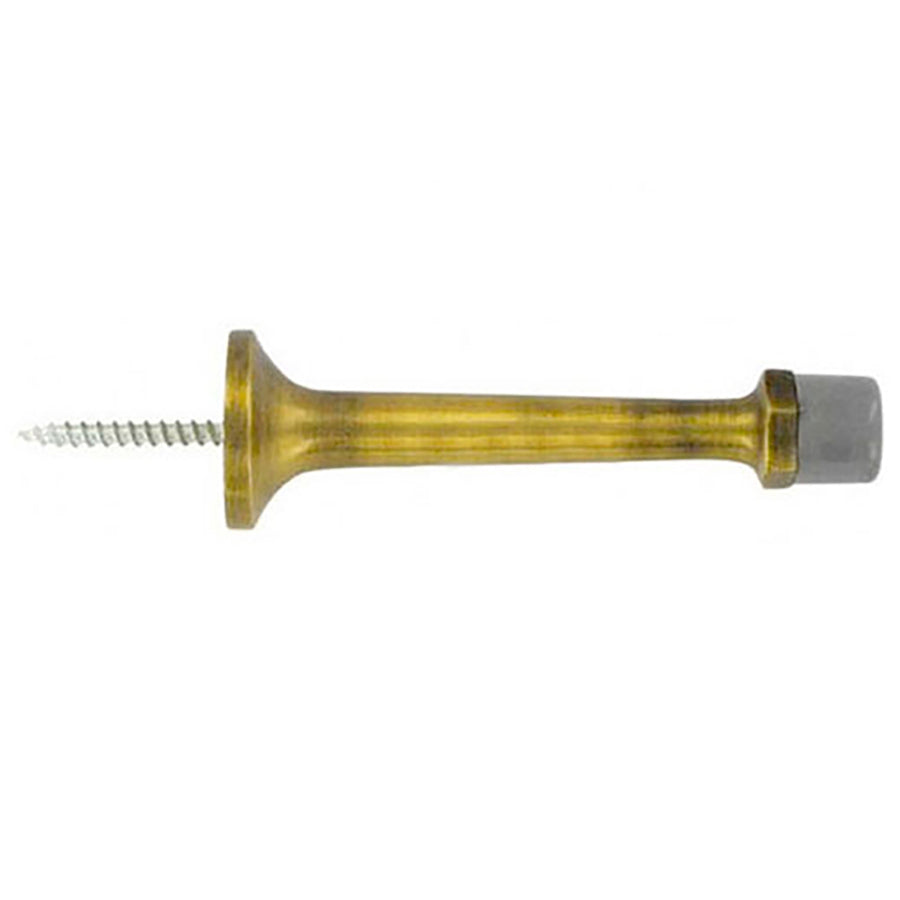 3-1/4 Baseboard Door Bumper Solid Brass - Choose Finish - 3-1/4 Baseboard Door Bumper Solid Brass - Choose Finish