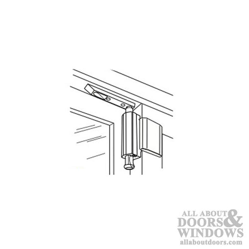 White Side Mount Patio Door Stop - White Side Mount Patio Door Stop