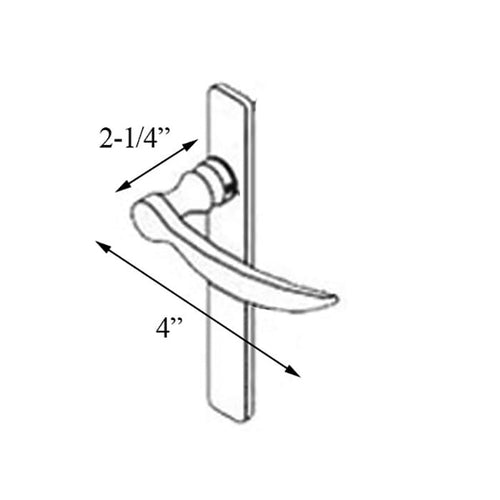 Andersen Storm Door Hardware Kit Brass Exterior White Interior - Andersen Storm Door Hardware Kit Brass Exterior White Interior