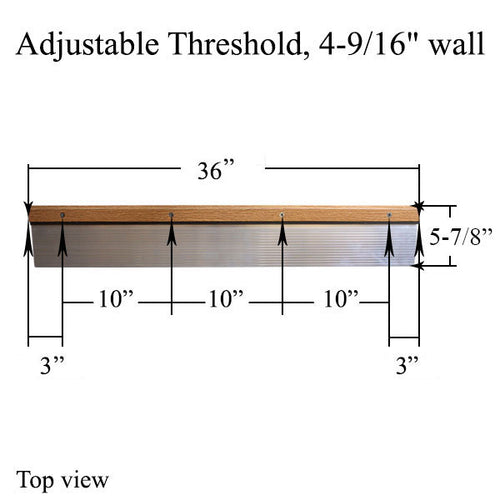 Threshold, Adjustable Cap, 36 x 4-9/16