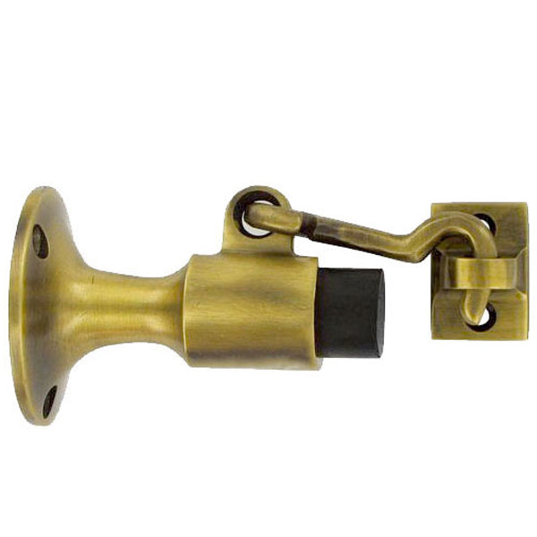 3-5/8 Wall Mount Bumper with Hook and Eye - Choose Finish - 3-5/8 Wall Mount Bumper with Hook and Eye - Choose Finish