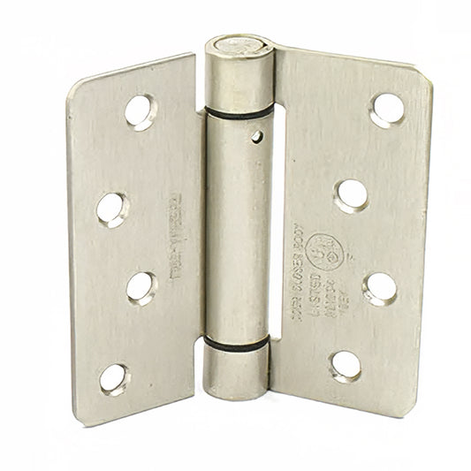 Spring Hinge 4x4, 1/4 Radius Corner, Standard, Steel - BSN
