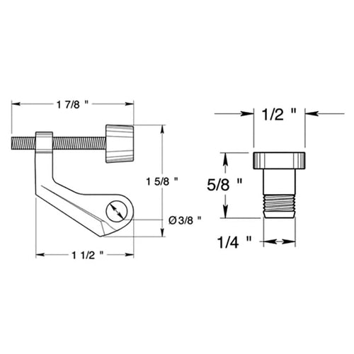 Hinge Pin Stop Solid Brass Choose Finish - Hinge Pin Stop Solid Brass Choose Finish