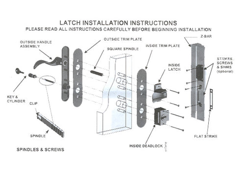 Storm Door Handle Set with Keyed Deadbolt - Storm Door Handle Set with Keyed Deadbolt