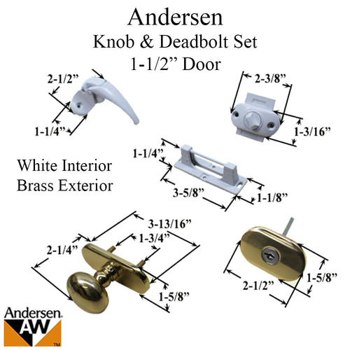 Andersen Storm Door Handle Set Knob and Latch For Andersen Forever Storm Door  1-1/2 Inch Door - Andersen Storm Door Handle Set Knob and Latch For Andersen Forever Storm Door  1-1/2 Inch Door